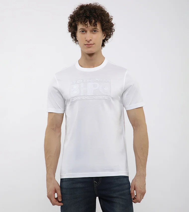 Beverly Hills Polo Club 3D embroidery crew neck tee